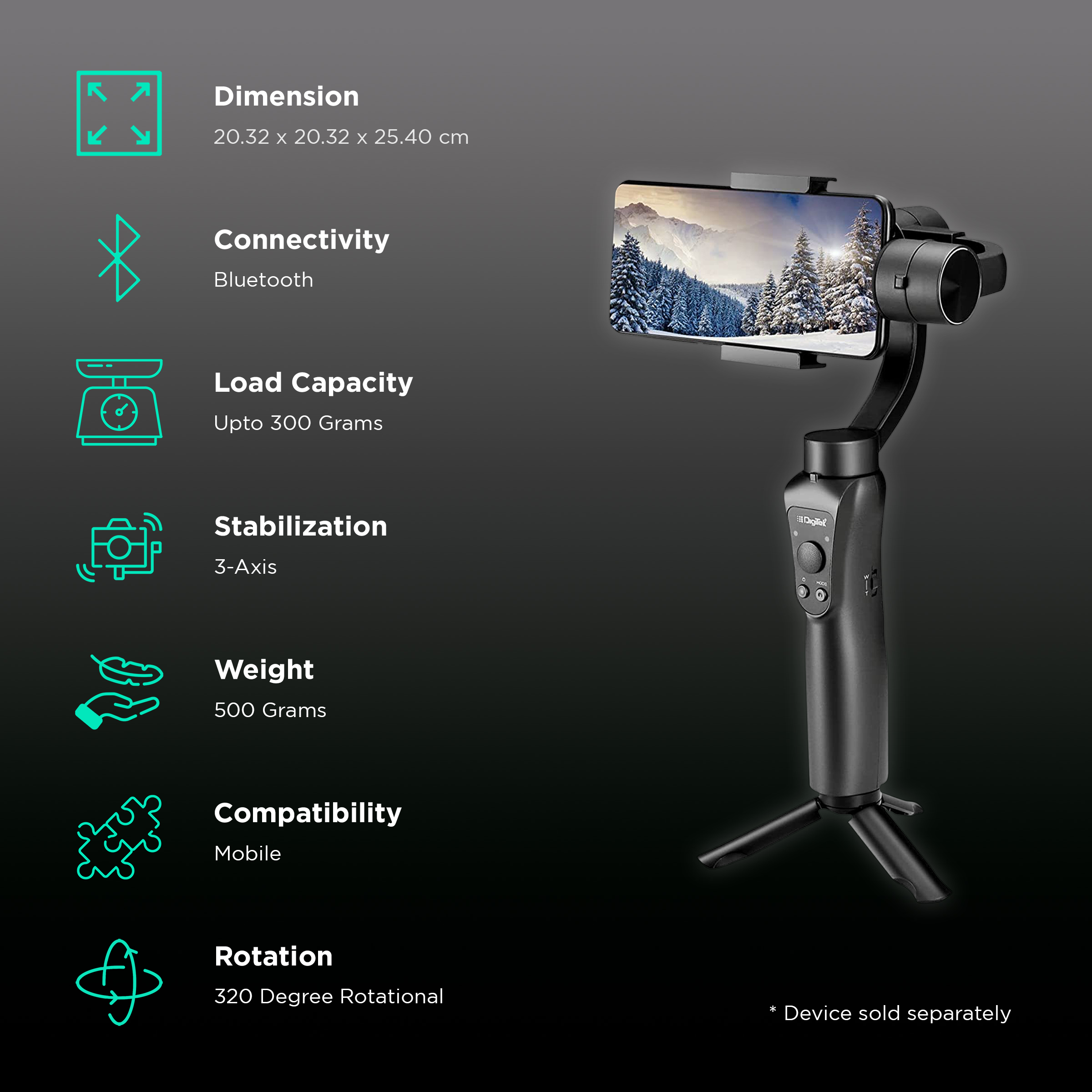 Buy Digitek DSG 005 3 Axis Gimble For Mobile Face Object Tracking 